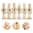 thumbnail image 2 of REACHISE 6pcs Unfinished Wooden Nutcracker Figures 12cm for Christmas & New Year Gift, 2 of 8