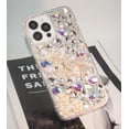 thumbnail image 3 of Compatible with iPhone 15 Pro Max Bling Glitter Case,Luxury Bling Diamond Rhinestone Gemstone 3D Butterfly and Rose Flower Gemstone Soft TPU Back Cover Case for Women Girls with iPhone 15 Pro Max, 3 of 10