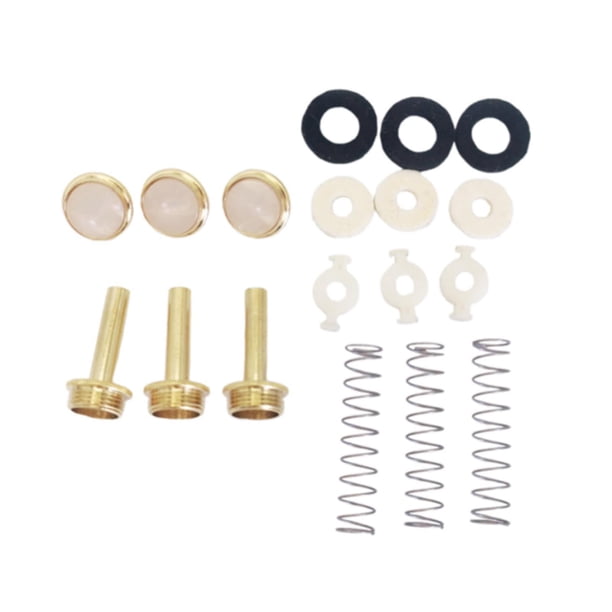 Kit de reparación de pistón de trompeta, kit de mantenimiento, fieltros de reparación profesionales, arandelas, piezas de instrumento, repuestos