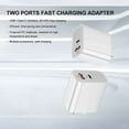 thumbnail image 4 of Bemz Wall Charger for Samsung Galaxy S24+ Plus - 18W Dual-Port Power Adapter (High Powered Fast Charging USB-C Power Delivery/USB-A Quick Charge 3.0) - White, 4 of 7