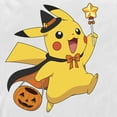 thumbnail image 2 of Men's Pokemon Halloween Pikachu Wizard Long Sleeve Shirt White Medium, 2 of 4