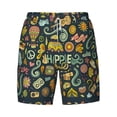 thumbnail image 4 of Lsque Mens Swim Trunks Colorful Hippie Pattern - Bathing Suit Compression Liner - Beach Swim Shorts Swimwear - (S-3XL) - Stretch Quick Dry -Small, 4 of 9