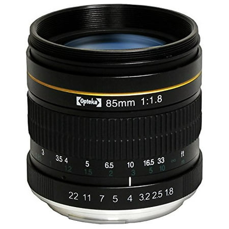 Opteka 85mm f/1.8 Aspherical Medium Telephoto Portrait Lens for Nikon D4S, DF, D4, D3X, D810, D800, D750, D610, D600, (Best Portrait Lens For Nikon D800)