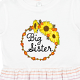 thumbnail image 4 of Inktastic Big Sister Sunflower Wreath Girls Toddler Dress, 4 of 5