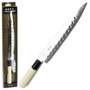 Sekizo Stainless Steel Anatsuki Yanagiba(Vent Hole) Sashimi Knife with Wood Handle 14 inch (Blade: 9 inch) Made in Japan