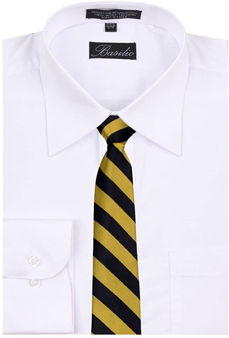 School Tie - Black & Gold Double Stripe, 52 Inch Length, High School Senior Size