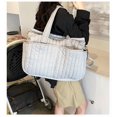 thumbnail image 3 of CHAOYUNYI Large Capacity Mommy Bag, Waffle Quilted Diaper Bag Tote with Wide Shoulder Straps, Lightweight Baby Hospital Bag for Mother & Baby Travel, Grey, 3 of 7
