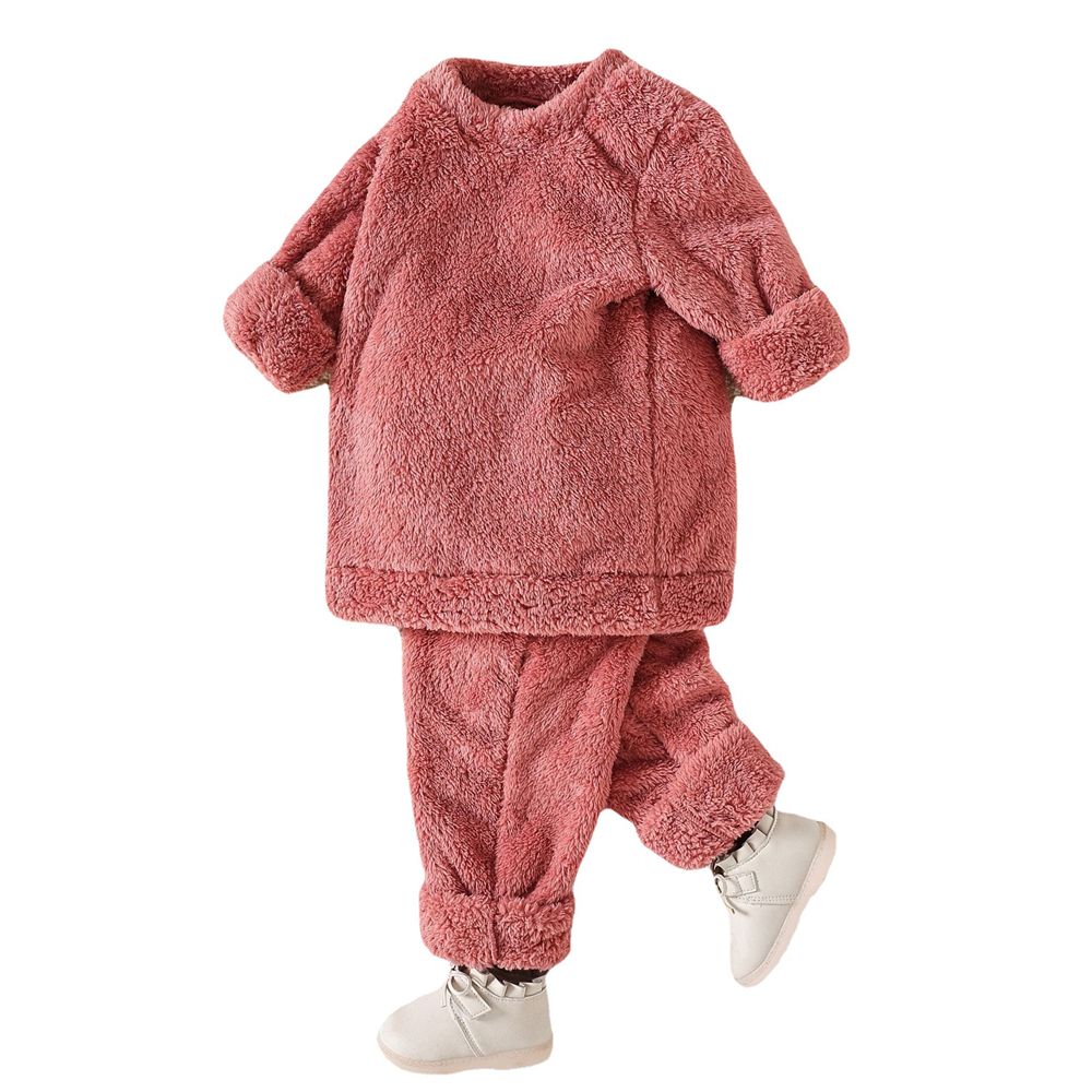 Baby Girls' Pajama Set 2 Piece Fleece Matching Sleepwear Set