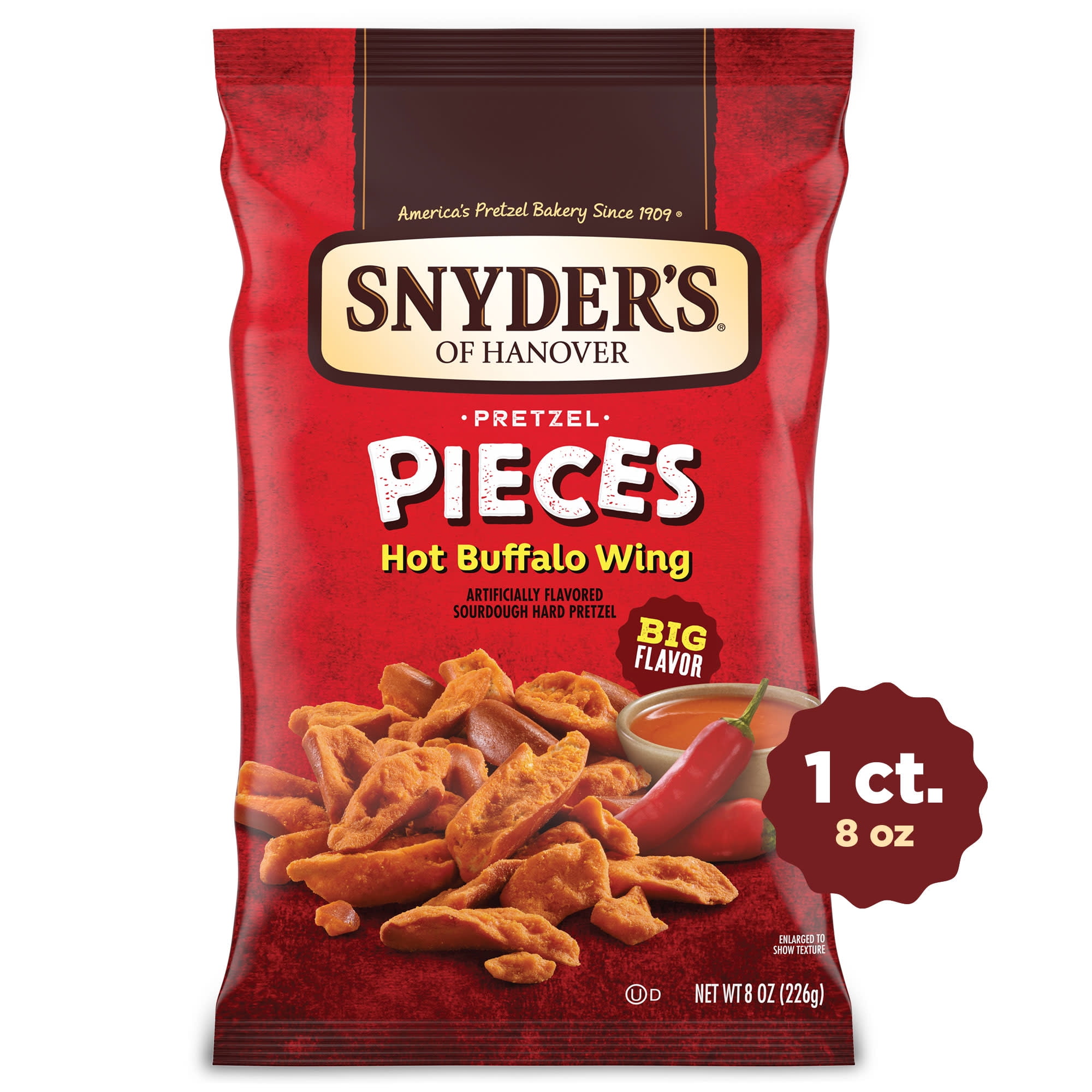 Snyder's of Hanover Pretzel Pieces, Hot Buffalo Wing, 8 oz