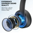 thumbnail image 4 of AOC Wireless Headset with AI Noise Cancelling Microphone for Work, Bluetooth 5.4 & Dongle & Wired Headphones, Lightweight On-Ear Headphones for Mac, Computer, Laptop, Phone, Zoom, Call Center, Black, 4 of 9