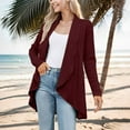 thumbnail image 2 of aidice Lightweight Cardigans for Women Casual Long Sleeve Comfy Open Front Irregularly Fall Jackets, 2 of 8