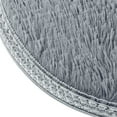 thumbnail image 3 of AuroraX Bath Mug Rug Soft Non-Slip Backing Plush Gray Bedroom Rug Bohemian 11x15 Inch Oval Solid, 3 of 6