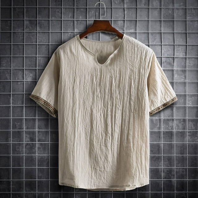 pstuiky camisetas para hombre, Camisa informal de manga corta con cuello en V para hombre, cómoda y a la moda. camisetas de hombre xxl