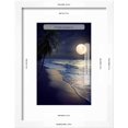 thumbnail image 3 of Beautiful Fantasy Tropical Beach with Milky Way Star in Night Skies, Full Moon - Retro Style Artwor, Scenic Framed Art Print Wall Art by jakkapan Sold by Art.Com, 3 of 6