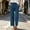 Navy, variant on Women Solid Elastic Waist Button Zipper Fly Cargo Pants, Multi Pockets Straight Cropped Outdoor Hiking Casual Long Trousers Army Green XL(XL)