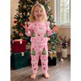thumbnail image 4 of Cjfdfy Toddler Baby Girl Christmas Outfits Santa Christmas Tree Print Long Sleeve Ruffle Sweatshirt And Pants Infant Cute My Christmas Fall Winter Outfit 0-3Y, 4 of 9