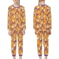 thumbnail image 2 of Renewold Comfortable Pajamas Set for Fall Spring Winter Boo Ghosts Casual Warmth Fall Spring Winter Nightwear 2pcs Teens Soft Halloween Scoop Neck Clothes Size 5-6, 2 of 5