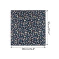 thumbnail image 3 of INSPIRE CHIC Floral Chiffon Scarves Square Skinny Long Neck Scarf Neckerchief Square-Navy Blue 90x90cm, 3 of 7