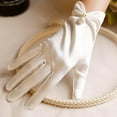 thumbnail image 4 of RUISINERY Satins Gloves Evening Gown Gloves with Pearls Decors Wedding Bride Gloves for Formal Occasion Stage Props Hand Gloves, 4 of 8