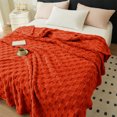 thumbnail image 6 of Qocolhg Orange Throw Blanket Queen Size for Couch - Super Soft Cozy Blankets for Women, Cute Small Fleece Blanket for Girls Home Decor Christmas Clearance, 70x100 cm, 6 of 8