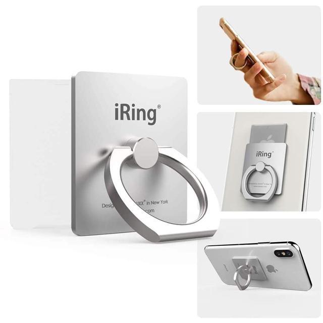 iRing Link Wireless Charging Friendly Phone Holder Cell Phone Ring Grip  Finger Holder and Stand Compatible with iPhone, Galaxy, and Other  Smartphones(SIlver)