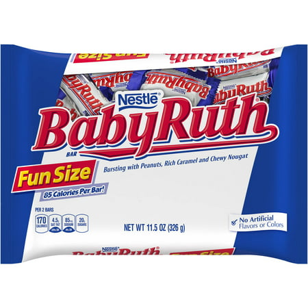 Baby Ruth Fun Size Halloween Candy Bars, 11.5 oz - Walmart.com