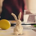thumbnail image 3 of Creative Cute Rattan Effect Hand Woven Rabbit Easter Resin Ornaments for Home Courtyard Lawn Tabletop and Easter Decoration Easter Figurine Gifts, 3 of 4