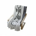 thumbnail image 4 of Make Waves Soft Flannel Fleece Blanket, Positive Nautical Themed Words Lettering Image in Cursive Style Print, Cozy Plush for Indoor and Outdoor Use, 50" x 60", Charcoal Grey White, by Ambesonne, 4 of 6