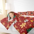 thumbnail image 4 of Castle Fairy Kids Gingerbread Man 3-Piece Full Size Comforter Sets,Deer Cat Bedding Comforter Set,Merry Christmas Lightweight Bedding Sets,Ultra Soft Home Decor, 4 of 8