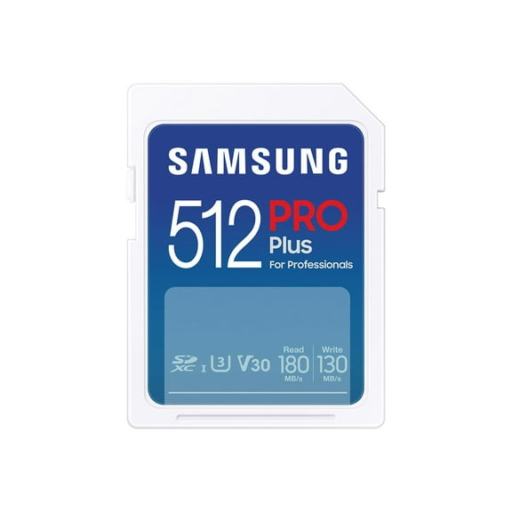 Samsung PRO Plus MB-SD512S - Flash memory card - 512 GB - Video Class V30 / UHS-I U3 / Class10 - SDXC UHS-I