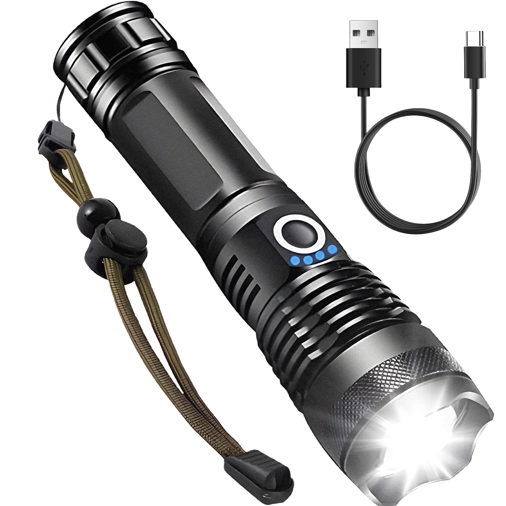 Liwarace XY-8068 Zoom Multifunction Outdoor Digital Flashlight