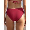 thumbnail image 2 of Bañador de Bikini para Mujer con Parte Inferior Torcida en la Parte Delantera Rojo Vino G Rojo Vino G Xishao ropa, 2 of 2