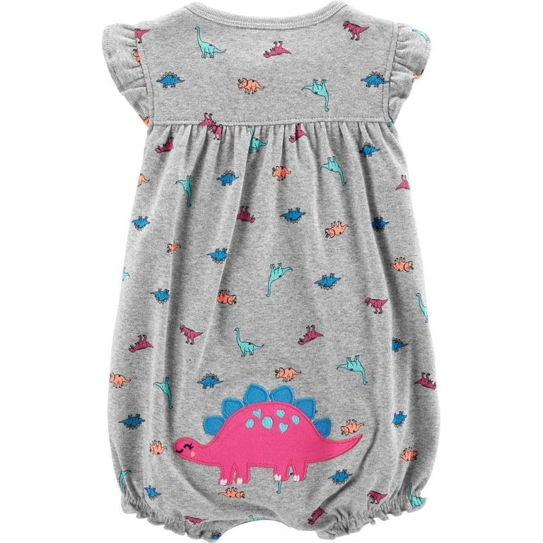 Baby girl dinosaur romper deals
