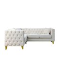 thumbnail image 4 of L-shaped Velvet For Living Spaces, 5 With 3 Cushions, And Fashionable, Classic Design , 82.2-inch Sectional Corner Couch. Built Solid Wood, Soft Foam Cushions. Nailhead Trim. Suited Room, Bedroom,, 4 of 6