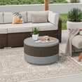 thumbnail image 6 of COSIEST Outdoor Lightweight Concrete Round Grey Coffee Table, 6 of 6