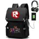 thumbnail image 4 of ROBLOX mochila de día de nariz roja, juego de RED Social, mochila periférica, bolsa de estudiante, regalo de cumpleaños para niñas, niños, niños, 4 of 4