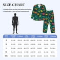 thumbnail image 4 of Susaid Colorful Dinosaurs Print Men's Long Sleeve Pajama Set, Two-Piece Button-Down Loungewear PJs Set, Comfortable Sleepwear for Relaxation-Medium, 4 of 7