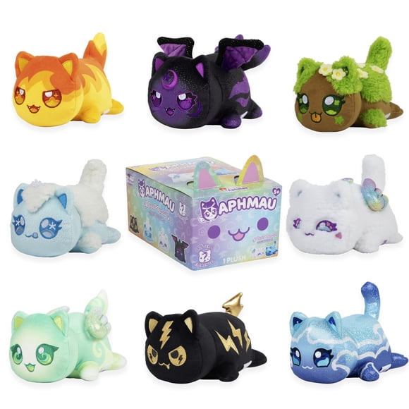 Aphmau 6 MeeMeow Mystery Plush - Serie 8, YouTube Minecraft Gaming Channel, Blind Box, 1 de 8 posibles, divertidos MeeMeows elementales inspirados en Minecraft, Mercancía oficial