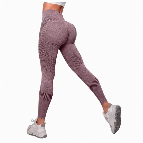 enyan Women Leggings Skin Friendly Breathable Butt Lifting Anti Cellulite Leggings(Wine,M)