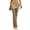 Khaki, variant on WHLBF UTTOASFAY Womens Pants High Waisted Solid Color Yoga Pants Modern Tight Fitting Bag Hip Casual Plastic Flared Long Pants Khaki XL