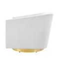 thumbnail image 6 of Armchair Accent Swivel Chair, Velvet, Gold White, Modern Contemporary Urban Design, Living Lounge Room Hotel Lobby Hospitality, 6 of 8