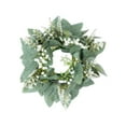 thumbnail image 3 of Wreath Candle Rings Artificial Greenery Floral PP Material Home Decor for Dining Room Kitchen Bedroom Living Room, 3 of 9