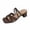 Brown, variant on Womens Slide Sandals Mid Heel Cross Strap Slip on Open Toe Casual Comfortable Walking Shoes for Spring Summer Outfits