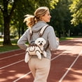 thumbnail image 4 of Pet Carrier Backpack, Portable Dog Carrier Bag with Detachable Leash, Adjustable Shoulder Strap, Hands Free Pet Walking Bag for Small Medium Dogs Outdoor Travel, 4 of 6