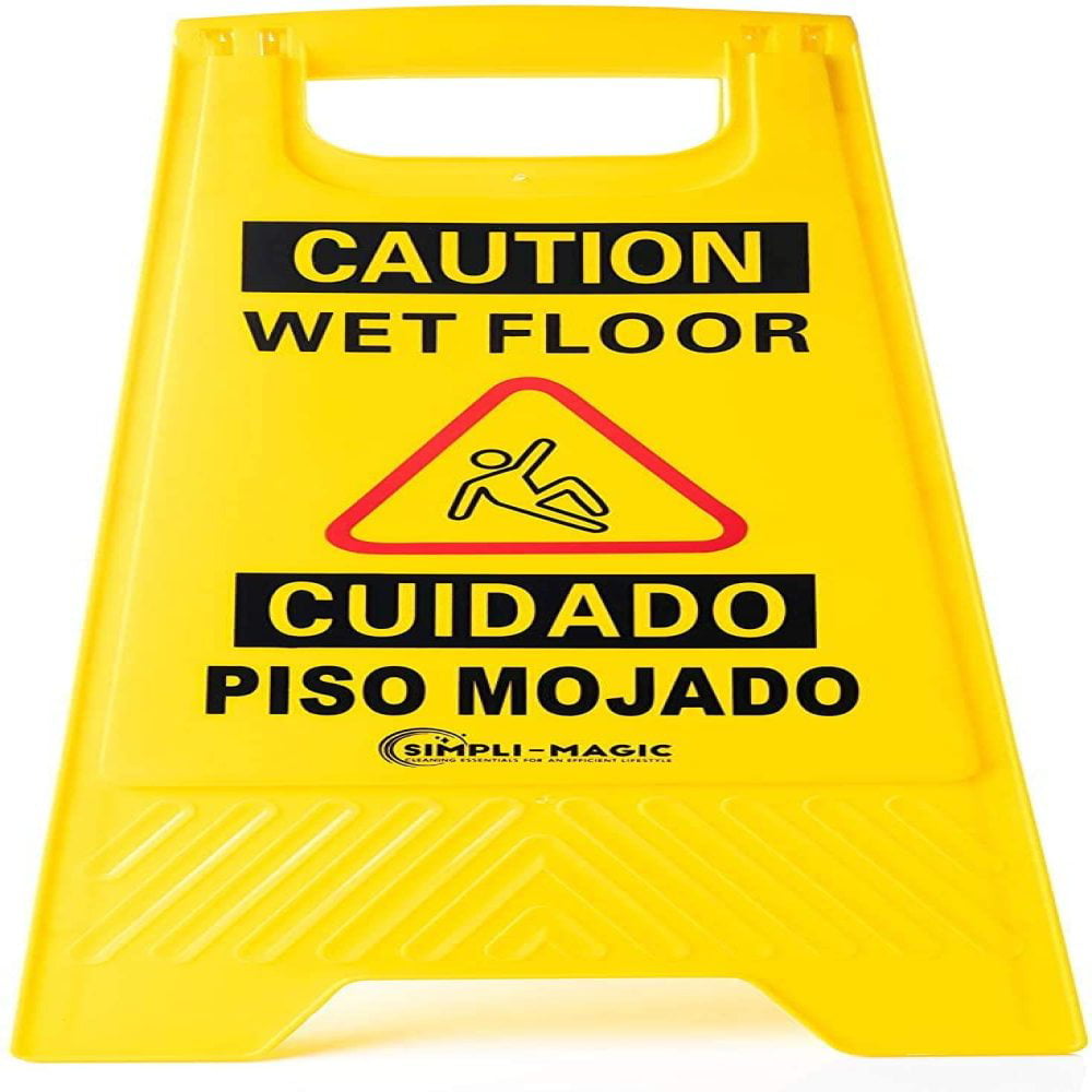 Spanish with Storage Tube FREE SHIPPING!!! Wet Floor Sign 3 PACK English 