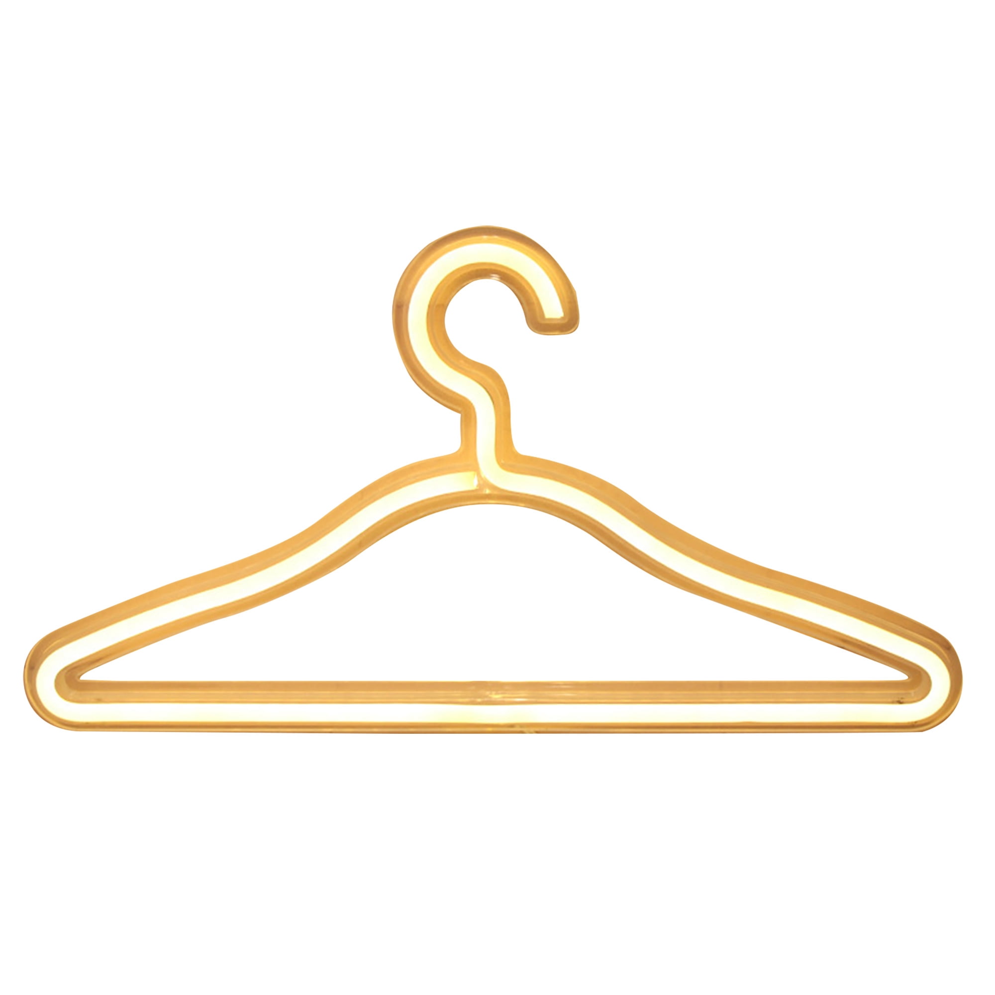 hirigin LED Hanger Neon Light USB Powered Decoration Clothes Rack Tool