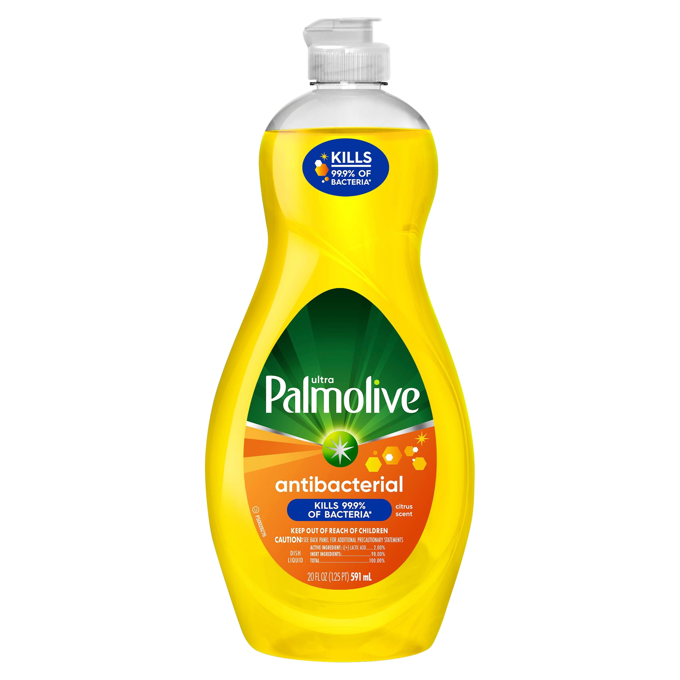 Palmolive Ultra Antibacterial Dishwashing Liquid Dish Soap, Citrus Lemon Scent- 20 Fluid Ounces