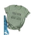 thumbnail image 3 of TWY Women Letter Print Crew Neck Short Sleeve T-Shirt, 3 of 7