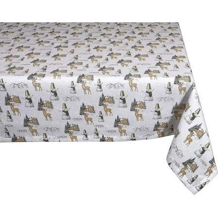 

Ethyie 100% Cotton Tablecloth –for Home Restaurants Cafés – Be it for Everyday Dinner Picnic or Occasions Like Halloween and Autumn (Ghost 60 x 104 Rectangle/Oblong)