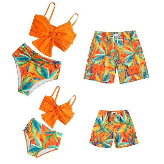 Family Matching Swimwear Swimsuit Set Swim Trunks Bathing Suits Beachwear